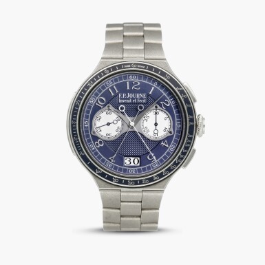 View full screen - View 1 of Lot 2198. lineSport Chronographe Rattrapante | A platinum split seconds single button chronograph bracelet watch with date, Circa 2023.