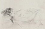 Léonard Tsuguharu Foujita 藤田嗣治 | Jeune Femme allongée (Madeleine) 臥躺的少女(瑪德琳)