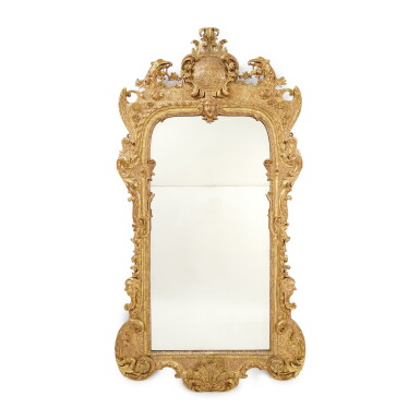 View full screen - View 1 of Lot 18. A George I Gilt-Gesso Wall Mirror, Circa 1720.
