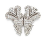 Diamond Double Clip-Brooch, 1950s | 鑽石胸針, 1950年代