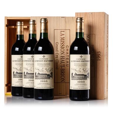 View full screen - View 1 of Lot 67. Château La Mission Haut-Brion 1993 (4 BT).