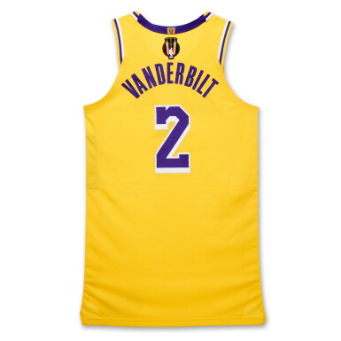View full screen - View 1 of Lot 54. Jarred Vanderbilt Los Angeles Lakers 2023-2024 In-Season Tournament Semifinals Game Worn Icon Edition Jersey.