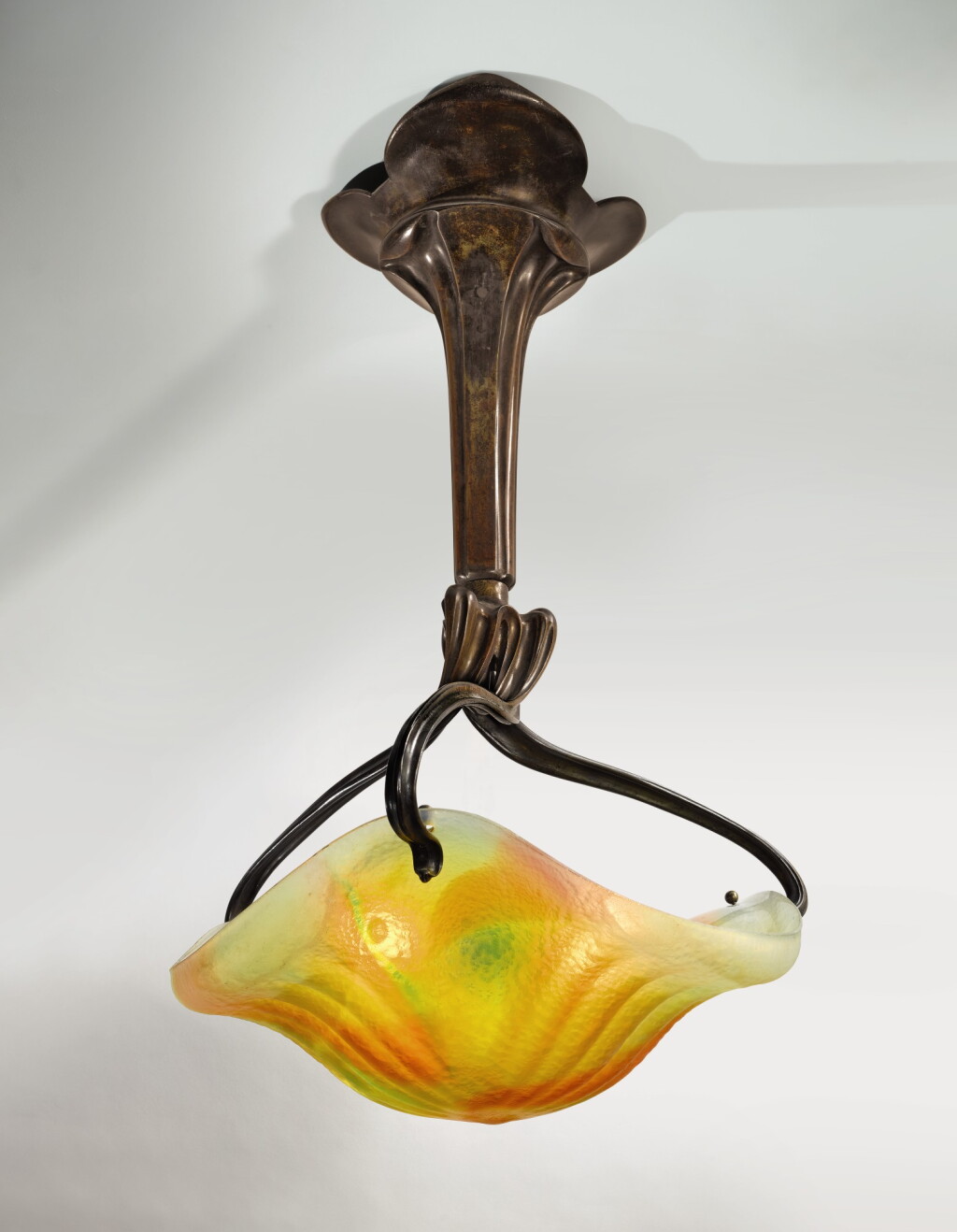 View full screen - View 1 of Lot 206. DAUM AND MAJORELLE | CHANDELIER.