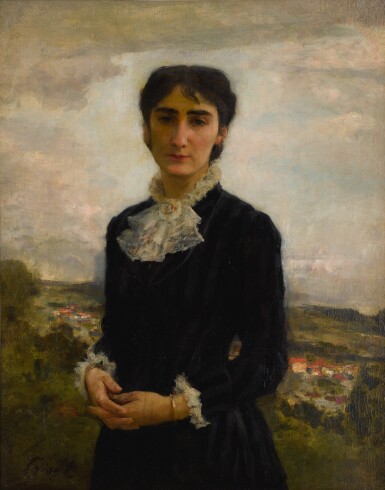 View full screen - View 1 of Lot 131. EMILE FRIANT | PORTRAIT DE JEUNE FILLE.
