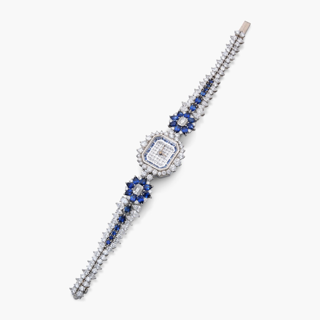 View full screen - View 1 of Lot 704. Sapphire and Diamond 'Marble Marquetry' Wristwatch.