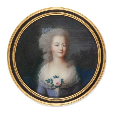 View full screen - View 1 of Lot 529. Portrait of a lady, circa 1785.