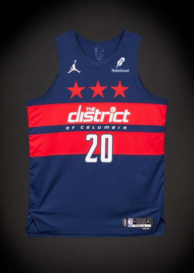 View full screen - View 1 of Lot 45. Alex Sarr Washington Wizards 2025-2026 Emirates NBA Cup Game Worn Statement Edition Jersey | Double-Double | Matched to 2 Games.