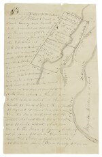 (GOLD RUSH) | Manuscript Gold Rush map, being a survey for the adjoining plots of land belonging to H.H.Watson and A.J. Polhill, Placer County, California, 1852