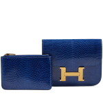 Bleu Saphir Niloticus Lizard Constance Slim Gold Hardware, 2023