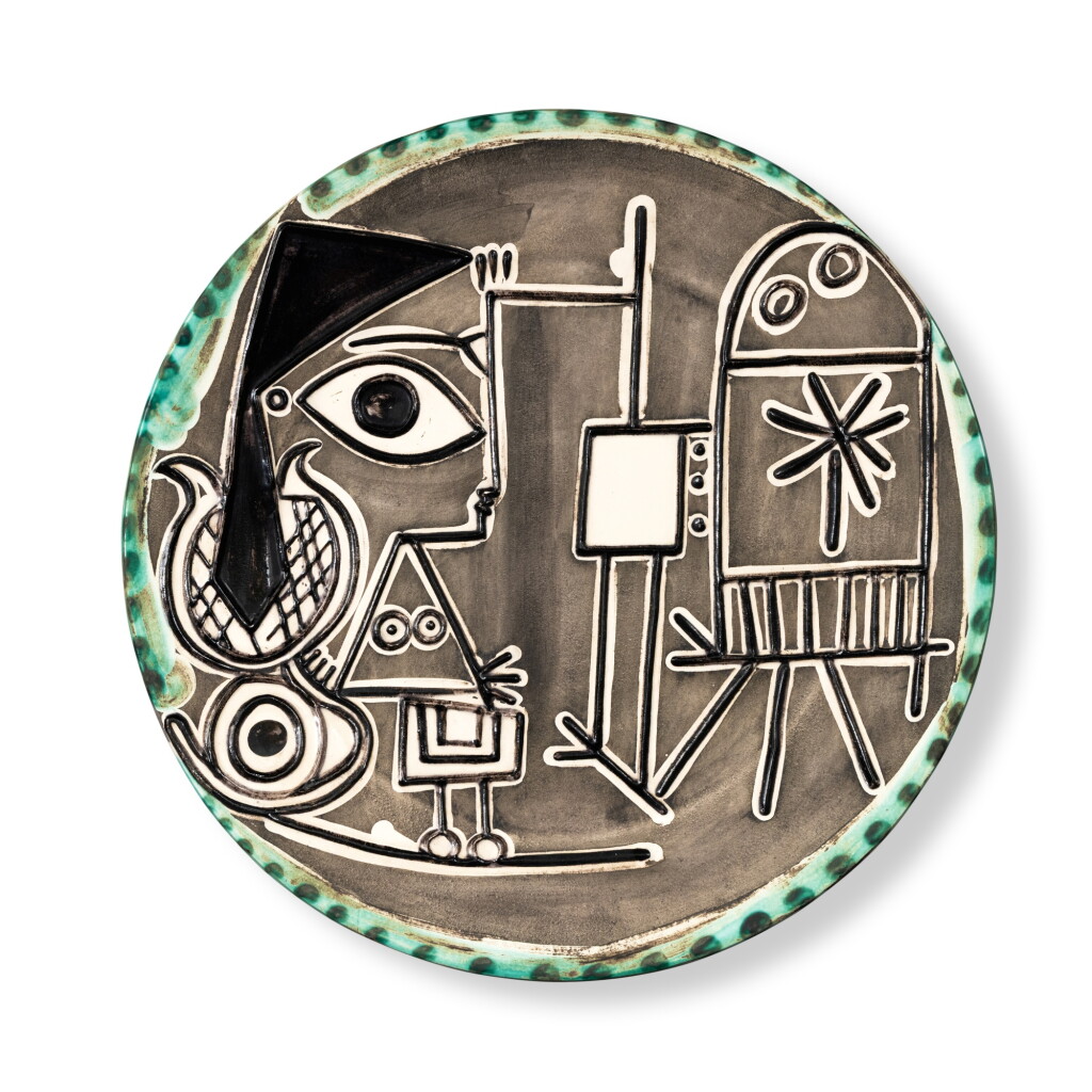 View full screen - View 1 of Lot 866. Jacqueline au chevalet (Alain Ramié 333).