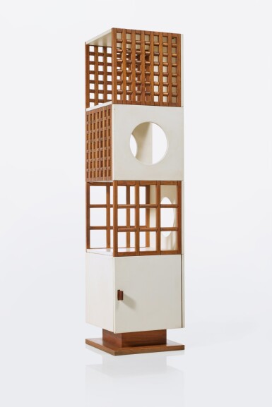 View full screen - View 1 of Lot 100. "Commode Column" Cabinet.