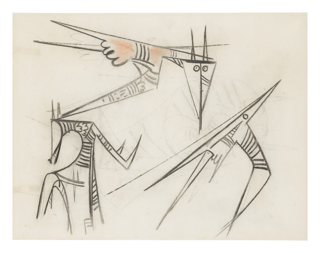 View full screen - View 1 of Lot 26. WIFREDO LAM | SANS TITRE (OISEAUX ET FEMME CHEVAL).