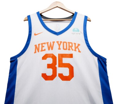View full screen - View 1 of Lot 8. Pacôme Dadiet New York Knicks 2024 Summer League Game Worn Jersey | NBA 2K25 Summer League Debut.