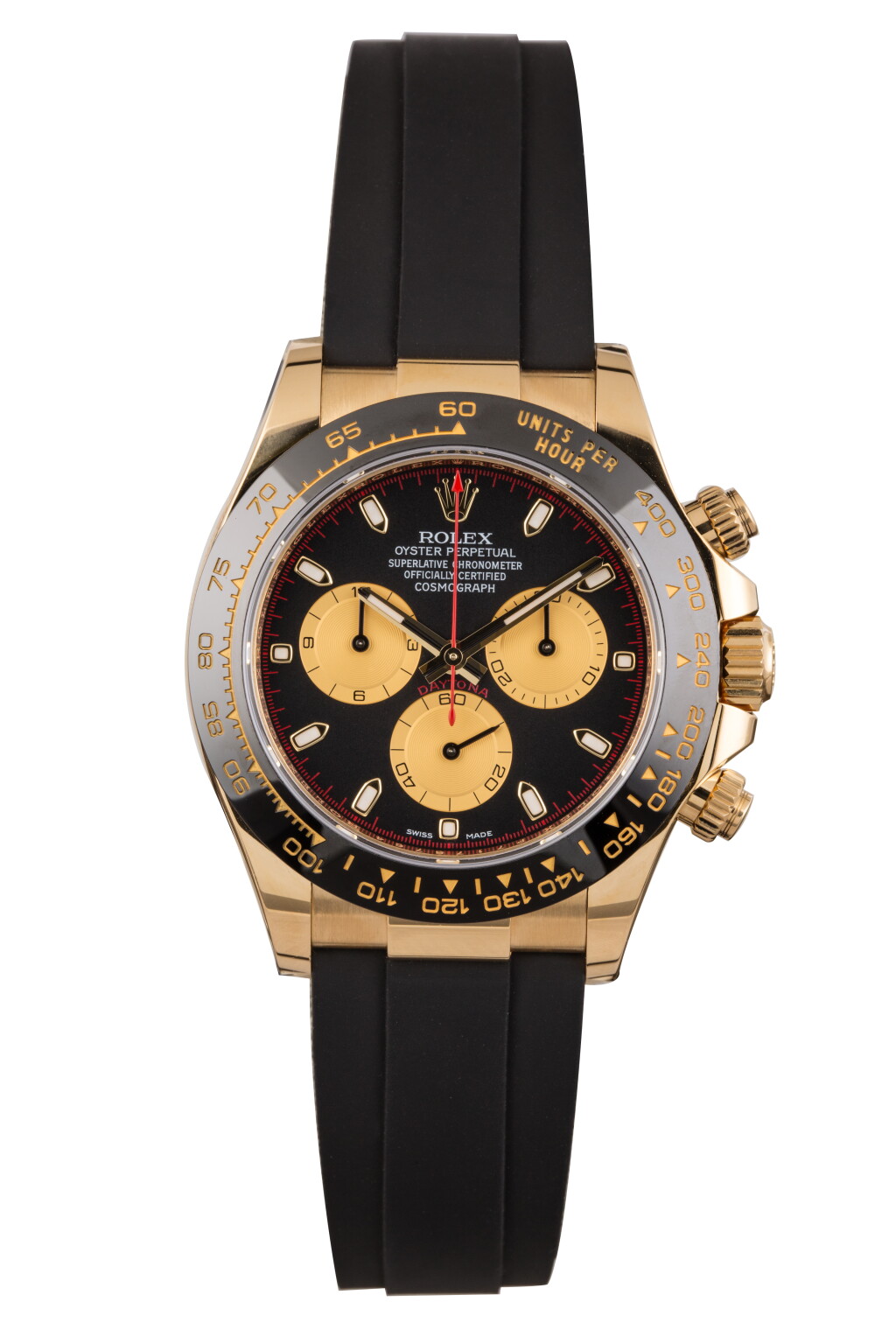 Voir en plein écran - Voir 1 du lot 5. ROLEX | Daytona, Ref 116518 A Yellow Gold Chronograph Wristwatch Circa 2018.