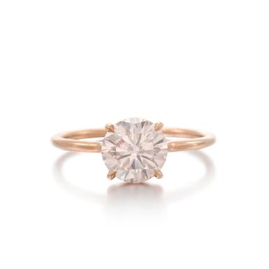 View full screen - View 1 of Lot 155. Fancy Brown Pink diamond ring (Anello diamante Fancy Brown Pink).