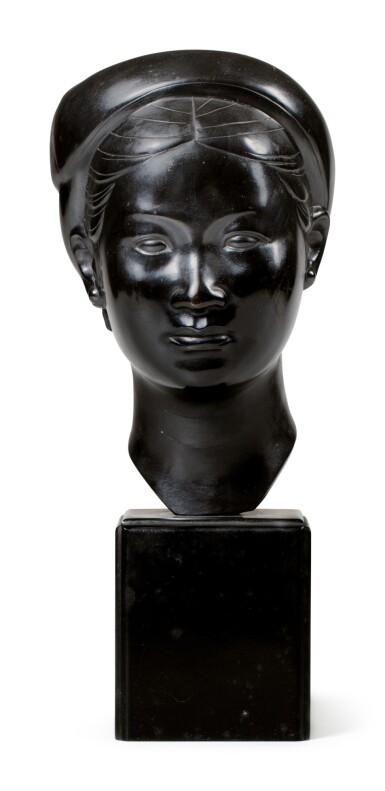 View full screen - View 1 of Lot 3058. L'ÉCOLE PROFESSIONEL DE BIEN HOA (APPLIED ARTS SCHOOL OF BIEN HOA) | HEAD OF A YOUNG NORTH VIETNAMESE WOMAN.