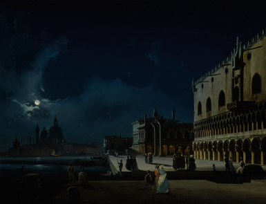 View full screen - View 1 of Lot 70. IPPOLITO CAFFI | VENICE, VIEW OF THE MOLO LOOKING WEST TOWARDS LA SALUTE.