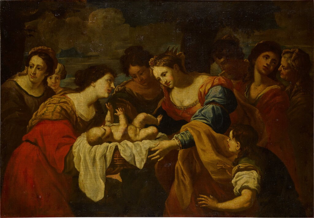 View full screen - View 1 of Lot 66. Moses discovered by Pharaoh's daughter.