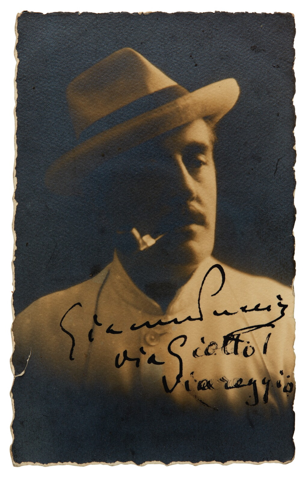 View full screen - View 1 of Lot 80. G. Puccini. Six autograph letters and postcards signed, one with a photograph signed, 1917-1918. .