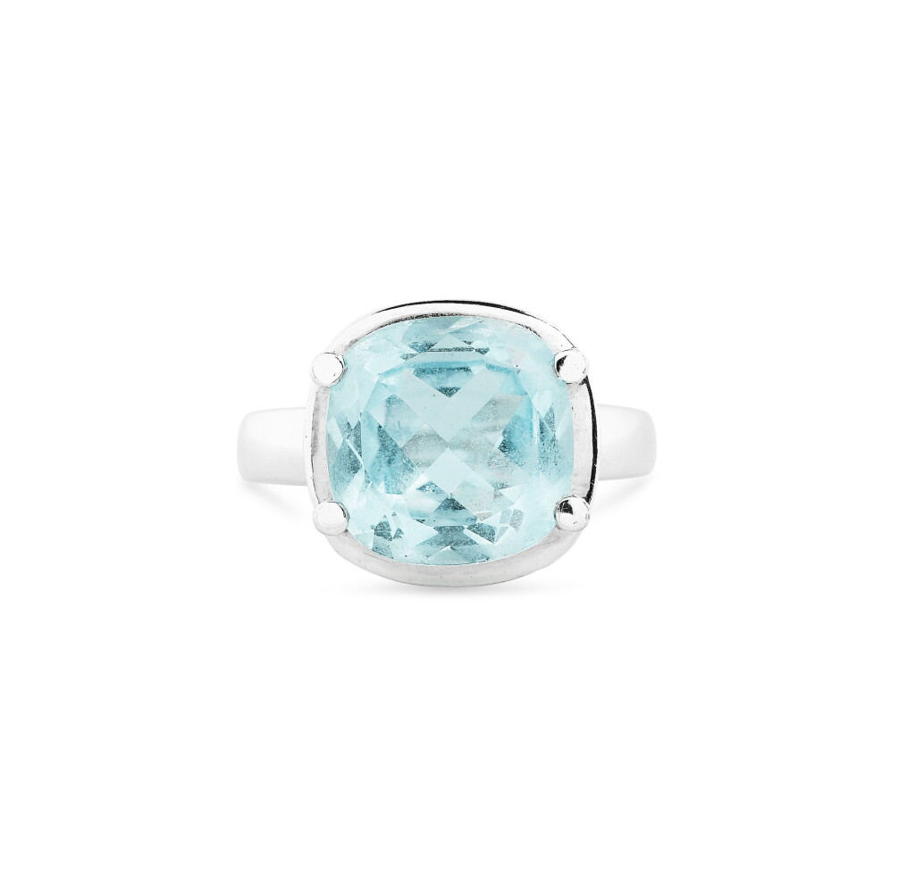 View full screen - View 1 of Lot 111. BAGUE TOPAZE BLEUE, "FILLES ANTIK" | BLUE TOPAZ RING, 'FILLES ANTIK'.
