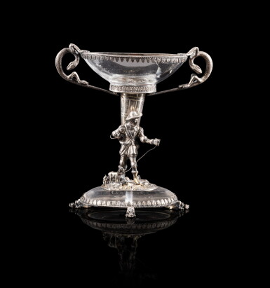 View full screen - View 1 of Lot 1375. A probably German oval rock-crystal cup with silver and silver-gilt mounts, apparently unmarked, circa 1890.