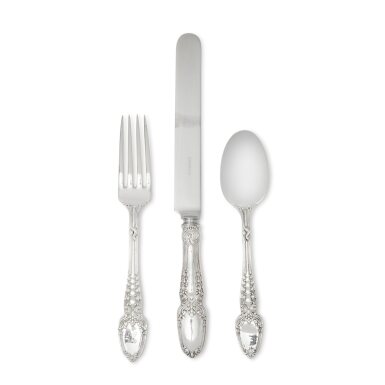 View full screen - View 1 of Lot 60. An American Silver Broom Corn Pattern Flatware Set, Tiffany and Co., New York, Early 20th Century.