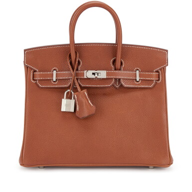 View full screen - View 1 of Lot 523. Fauve Barenia Faubourg Birkin 25 Palladium Hardware, 2023.