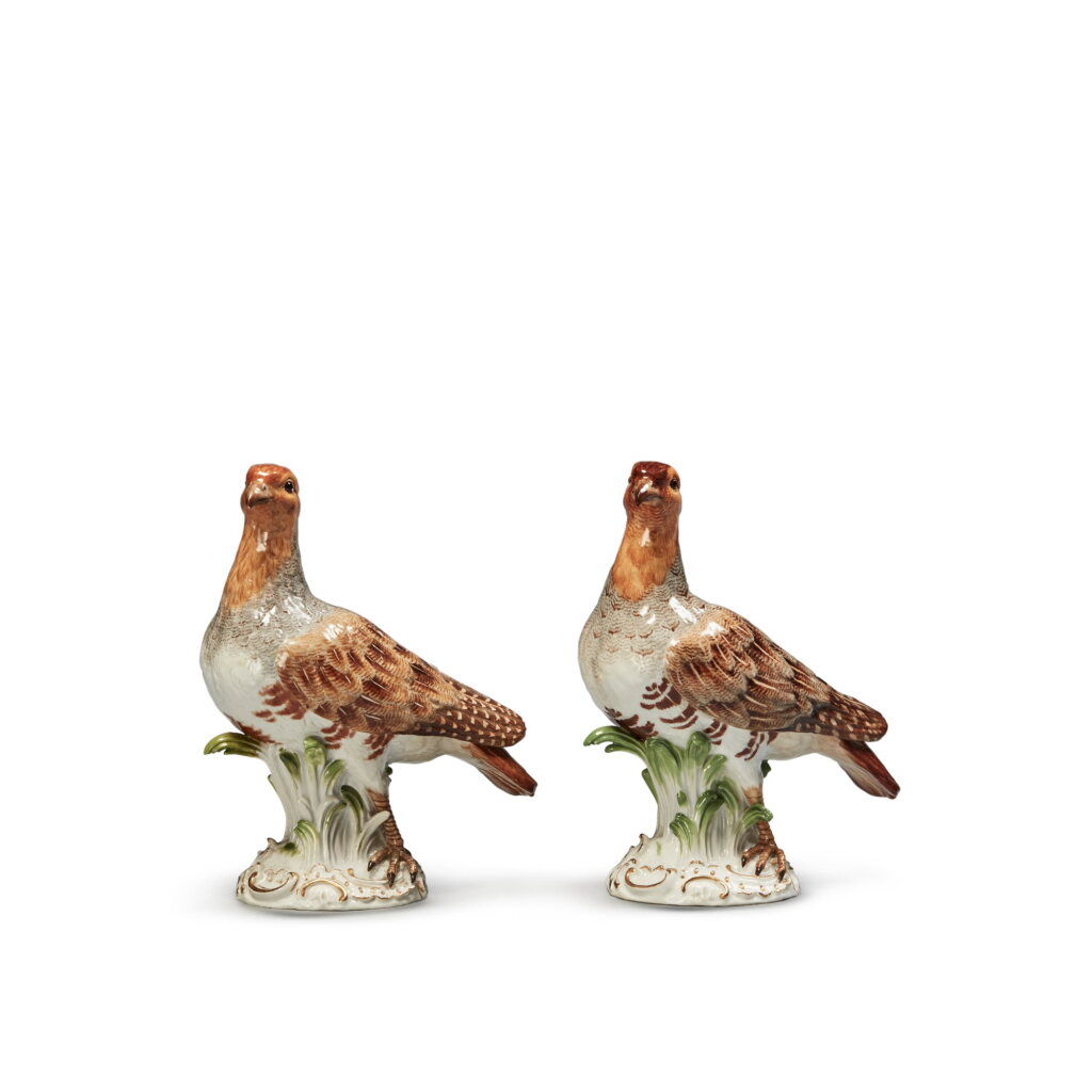 View full screen - View 1 of Lot 541. Two Meissen Figures of Doves, Early 20th Century.