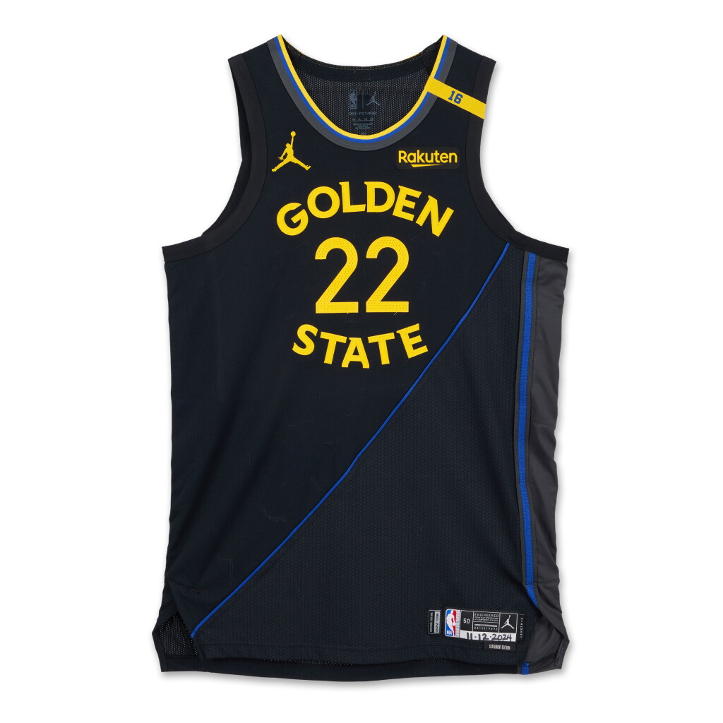 全螢幕檢視 - 查看97Andrew Wiggins Golden State Warriors 2024-2025 Emirates NBA Cup Game Worn Statement Edition Jersey的1