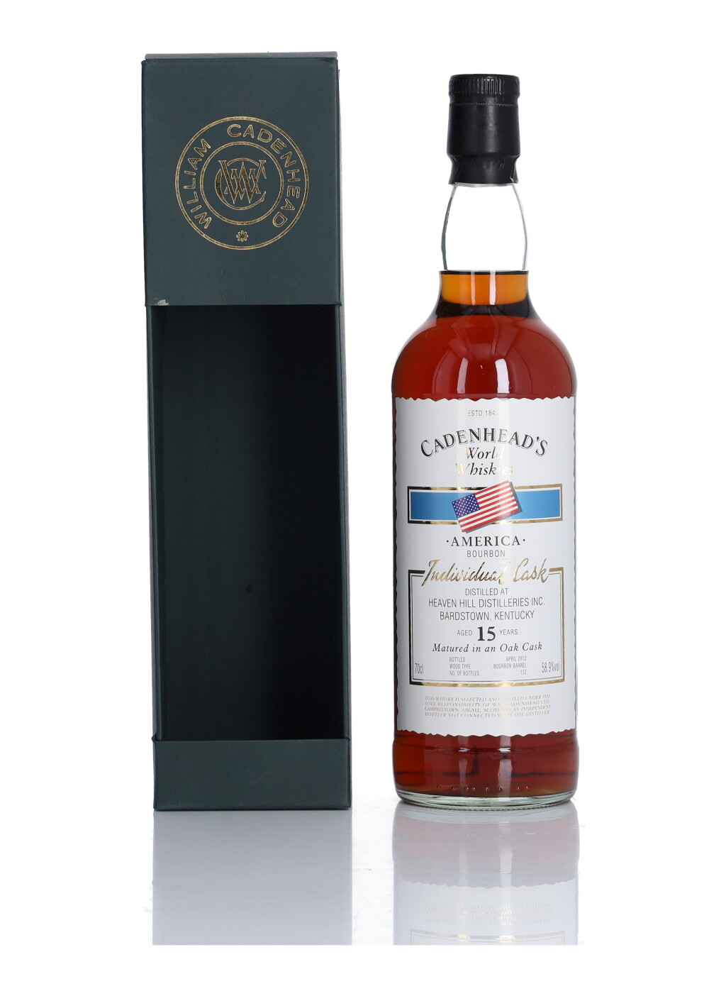 View full screen - View 1 of Lot 236. Heaven Hill Cadenhead's World Whiskies 15 Year Old 58.0 abv NV (1 Bottle 70cl).