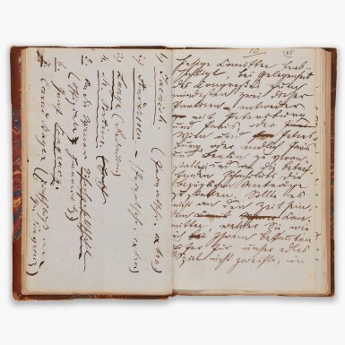 View full screen - View 1 of Lot 46. Johann Jacob Löwenthal | Two autograph manuscript volumes, c.1860s.