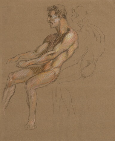 View full screen - View 1 of Lot 336. Seated Male Figure.