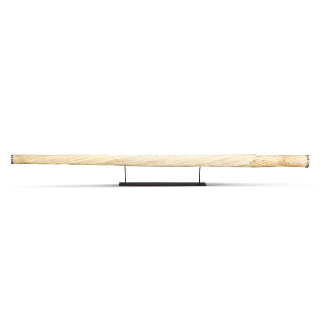 View full screen - View 1 of Lot 53. A silver mounted antique Narwhal (Monodon monoceros) tusk, William Aitken, Birmingham, 1909.