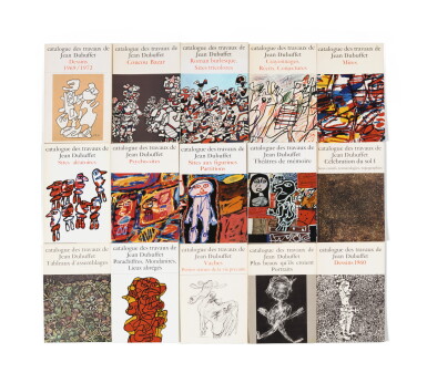 View full screen - View 1 of Lot 524. DUBUFFET, JEAN | CATALOGUE DES TRAVAUX DE JEAN DUBUFFET. J.J. PAUVERT, WEBER, EDITIONS DE MINUIT ET FONDATION DUBUFFET, 1964-1991..