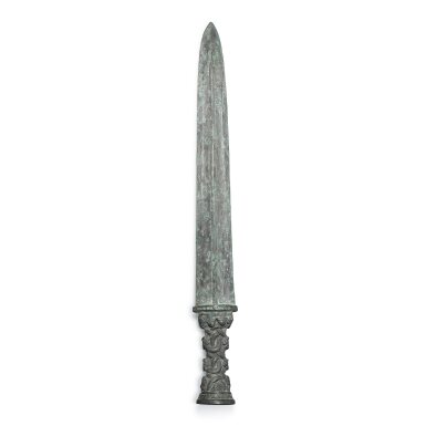 View full screen - View 1 of Lot 530. A bronze 'dragon' sword, Easter Zhou dynasty, Spring and Autumn period 東周春秋 青銅龍紋劍.