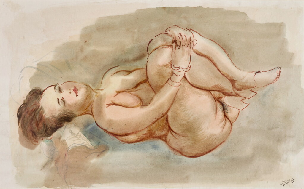 View full screen - View 1 of Lot 42. Liegender weiblicher Akt (Reclining Female Nude).