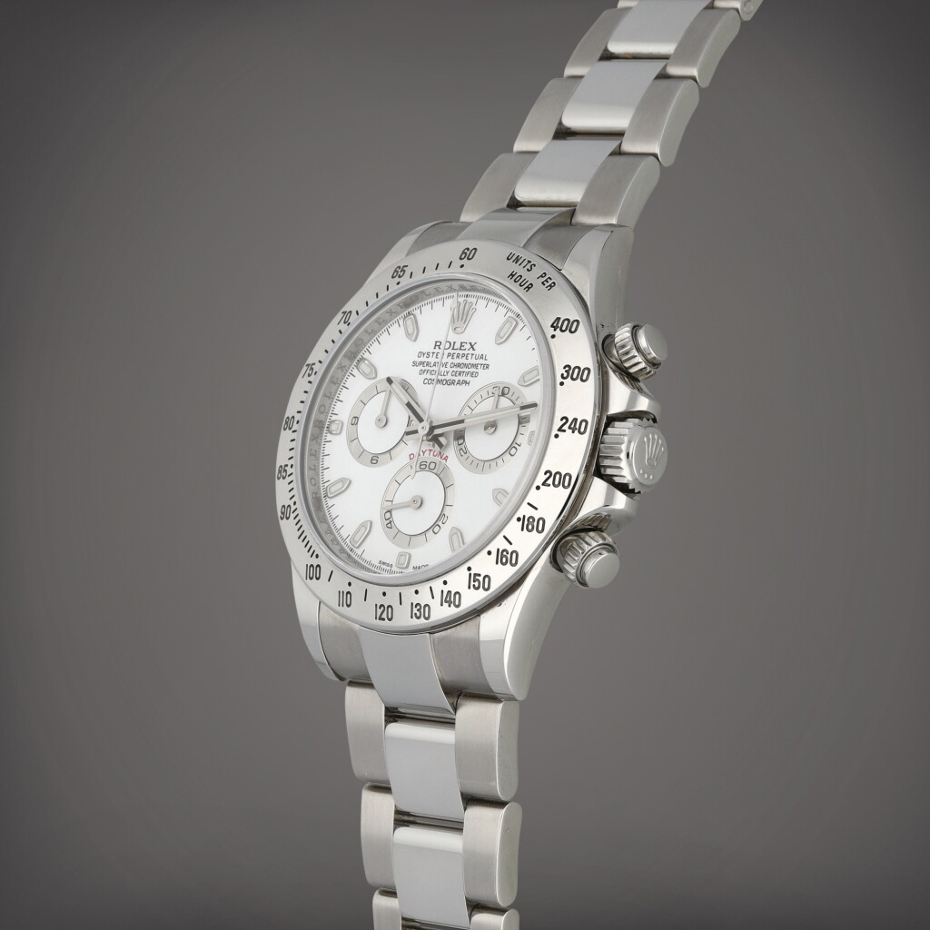 View full screen - View 1 of Lot 40. Daytona 'APH', Reference 116520 | A stainless steel chronograph wristwatch with bracelet | Circa 2013.