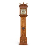 A William and Mary Walnut and Floral Marquetry Chiming Longcase Clock, Part Late 17th Century