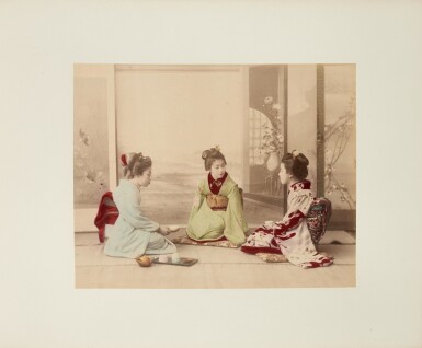 View full screen - View 1 of Lot 36. Tamamura Kozaburo (1856-1923) | A silk-bound photograph album | Meiji period, late 19th century .