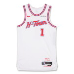 Amen Thompson Houston Rockets 2025-2026 Game Worn City Edition Jersey | Matched to 4 Games | 2 Double-Doubles | 4 Steals