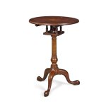 A Queen Anne Mahogany Dish-Top Tilt-Top Candlestand, Philadelphia, Pennsylvania, Circa 1760