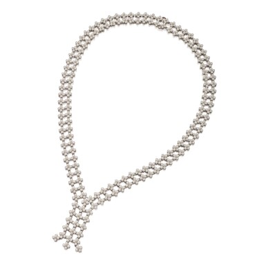 View full screen - View 1 of Lot 46. Tiffany & Co. | Diamond 'Lace' Necklace.