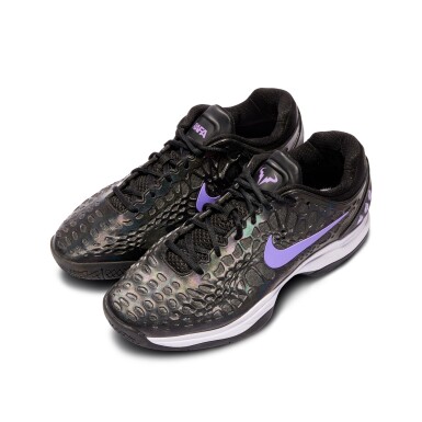 View full screen - View 1 of Lot 11. Rafael Nadal 2019 US Open Quarterfinals Match Worn Sneakers.