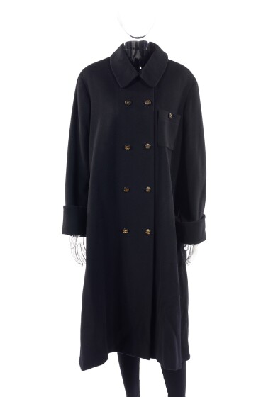 View full screen - View 1 of Lot 16. BLACK COAT, CHANEL.