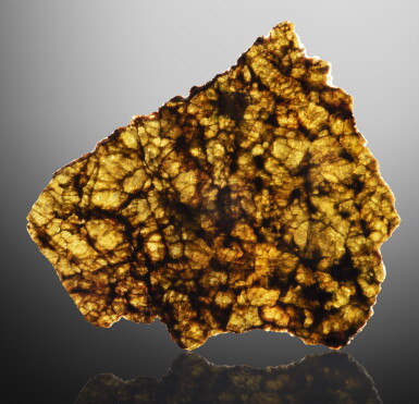 View full screen - View 1 of Lot 89. Diogenite Meteorite | From The Asteroid Vesta — Partial Slice Of The Diogenite NWA 7831.