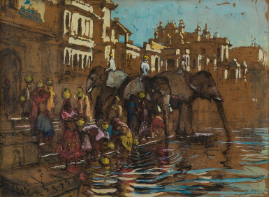 View full screen - View 1 of Lot 6015. Adrien Jean Le Mayeur de Merprès | Udaipur, India 烏代布爾,印度.