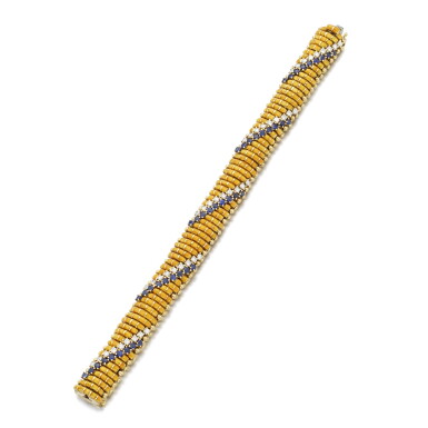 View full screen - View 1 of Lot 1080. Enamel, sapphire and diamond bracelet.