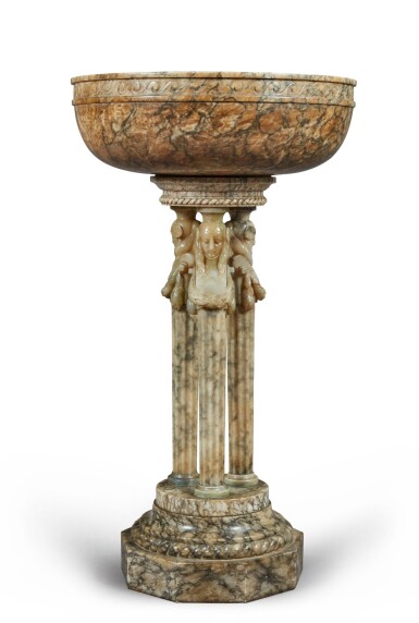 View full screen - View 1 of Lot 98. AN ITALIAN CARVED ALABASTER JARDINIÈRE, CIRCA 1930.