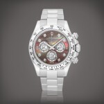 Cosmograph Daytona, Reference 116509 | A white gold and diamond-set chronograph wristwatch with mother-of-pearl dial and bracelet, Circa 2008 | 勞力士 | Cosmograph Daytona 型號116509 | 白金鑲鑽石計時鏈帶腕錶,備珠母貝錶盤,約2008年製