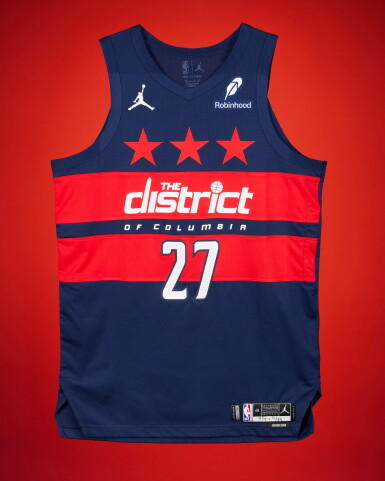 View full screen - View 1 of Lot 48. Will Riley Washington Wizards 2025-2026 Emirates NBA Cup Game Issued Statement Edition Jersey | Probable Wear.